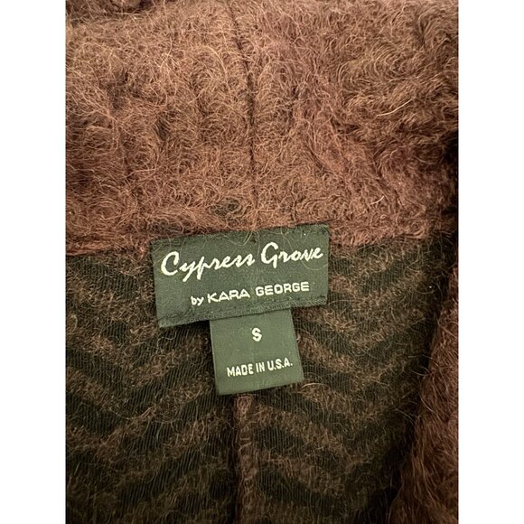 Cypress Grove Sweater S Small Maroon Wine Crew Neck Mohair Jacket - Picture 7 of 11